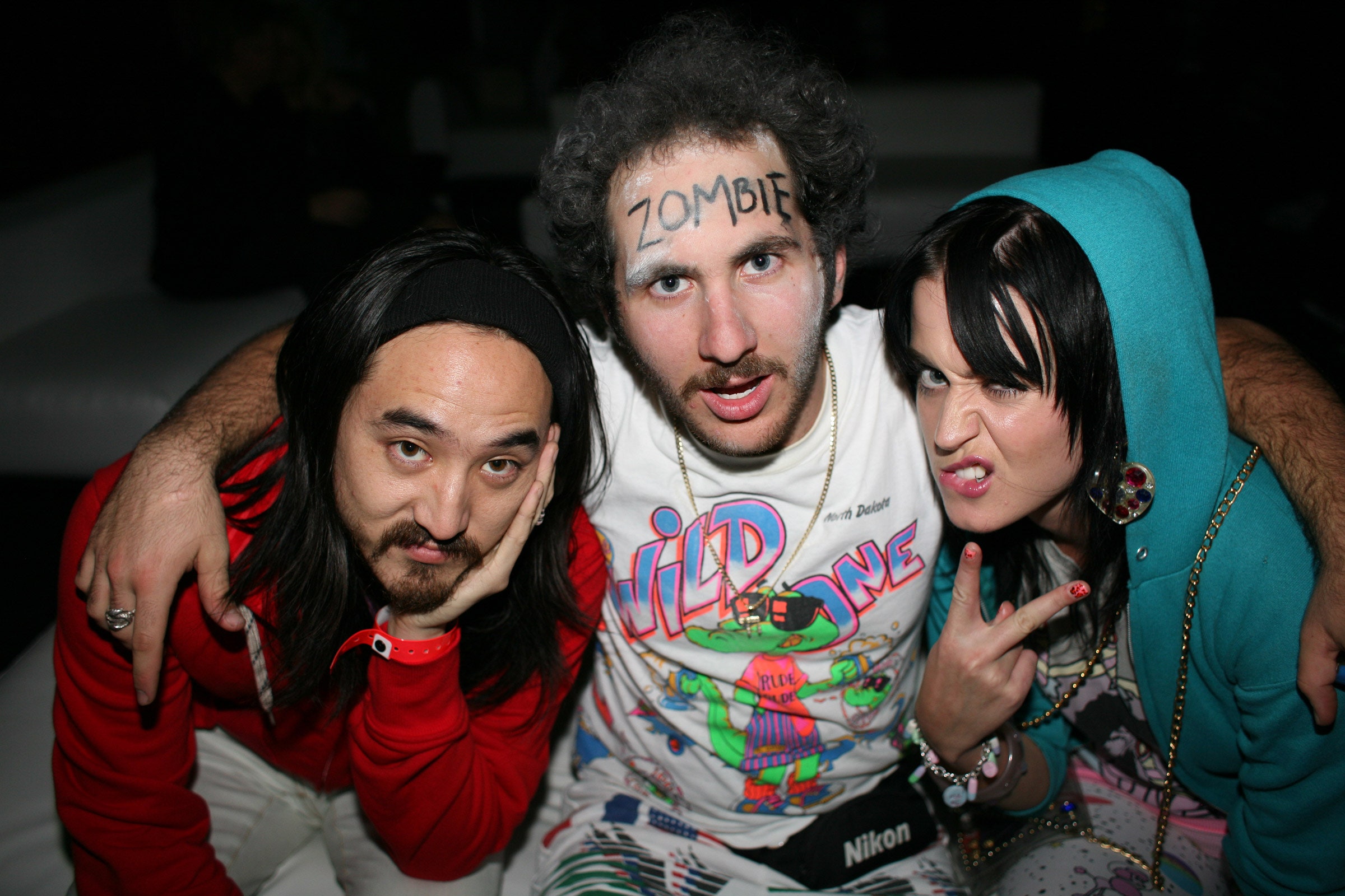 Club scene with Steve Aoki Cobra Snake and Katy Perry