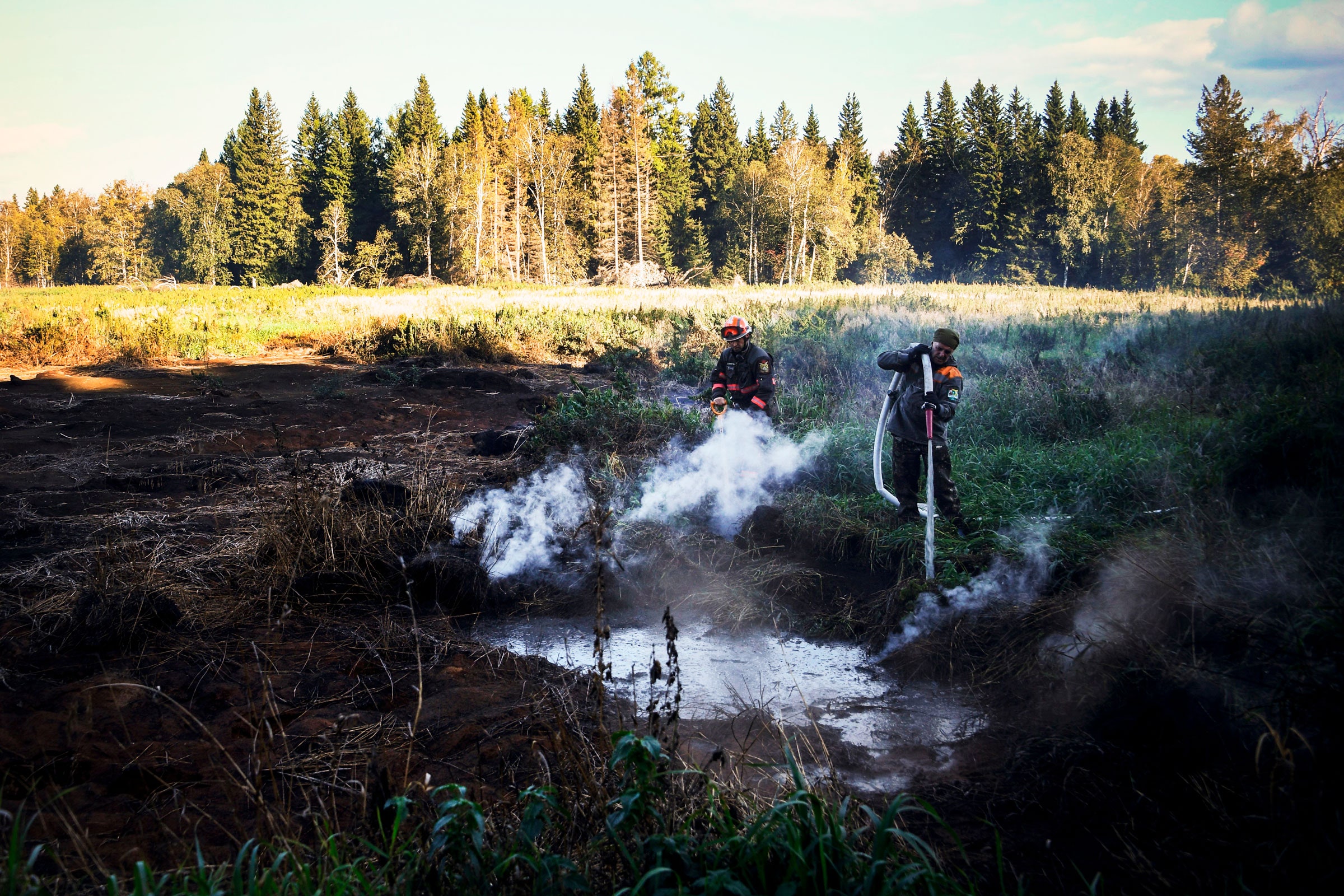 peat fire in Russia